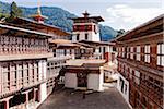 Trongsa Dzong, errichtet auf einem Bergsporn oberhalb der Schlucht des Flusses Mangde, ist die größte Festung Dzong in Bhutan.