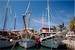 Croatia, Split, Central Europe. Yachts at the harbour