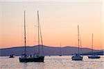 Croatia, Trogir, Central Europe. Sailng boats in the harbour