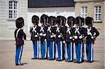Europe, Scandinavia, Denmark, North Zealand Copenhagen, changing of the guards at Amalienborg Palace, home of the royal family