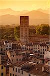 Italy, Tuscany, Lucca. An overview of the city