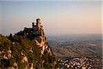 Europe, San Marino. Torre Guaita, the oldest of the three towers overlooking the city. UNESCO