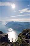 Europe, Scandinavia, Norway, Lysefjord Preikestolen Pulpit Rock