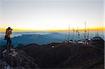 TelCom Türme am Gipfel des Volcan Baru, (3478m), die höchste Erhebung in Mittelamerika von Panama, Volcan Baru Nationalpark, Chiriqui Provinz Panama,