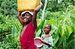 Sierra Leone, Freetown Peninsula, Bathurst. A pair of happy, young children.