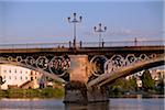 Spain, Andalusia, Seville; Detail of the Isabel II bridge crossing the Guadalquivir river