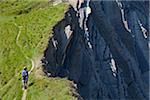 Flysch on the coast of Zumaia, Guipuzcoa, Basque Country, Spain