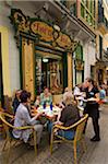 Street Cafe Forn de Teatro' in the Old Town of Palma de Mallorca, Majorca, Balearic Islands, Spain