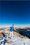 North America, USA, United States of America, Colorado,  hiker on 14er Quandary Peak,  (MR)