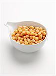 Close up of bowl of chickpeas