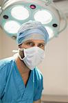 Veterinary surgeon wearing face mask