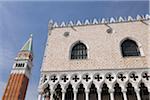 Dogenpalast und Campanile San Marco, Venedig, Veneto, Italien