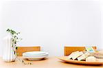 Food At Wooden Dining Table