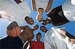Basketball Players, view from below