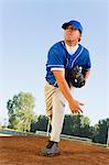 Baseball pitcher on mound