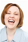 Mature femme riant, portrait