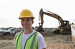 Construction worker on site, portrait