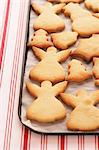 Christmas cookies on tray, close-up