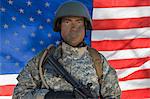 Portrait of US army soldier