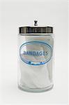 Jar of bandages