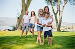 Outdoor portrait of family of five