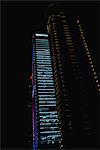 Wolkenkratzer-Illumiinated in der Nacht, Shanghai, China