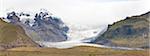 Islande, vue panoramique des montagnes et des glaciers