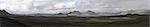 Panoramic view of barren landscape, Iceland