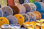 Pottery products in market at Houmt Souk, Island of Jerba, Tunisia, North Africa, Africa