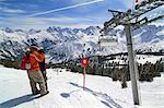 Skilift am Fellhorn, Allgäu-Alpen, nahe Oberstdorf, Bayern, Deutschland, Europa