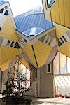 Maison cubique (Kubuswoningen), conçu par Piet Blom, Rotterdam, Pays-Bas, Europe