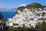 Ville de Capri sur l'île de Capri, baie de Naples, Campanie, Italie, Europe