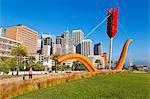 Bow and Arrow Sculpture in Rincon Park, Embarcadero, San Francisco, California, United States of America, North America