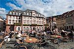 La Marktplatz (place du marché) et la mairie, la vieille ville, la Heidelberg, Bade-Wurtemberg, Allemagne, Europe