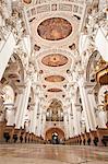 Interior of St. Stephan's Cathedral in Passau, Bavaria, Germany, Europe