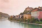 The Salzach River in Burghausen, Bavaria, Germany, Europe