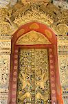 Temple door, Wat Paphaimsaiyaram, Luang Prabang, Laos, Indochina, Southeast Asia, Asia