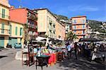 Flea Market, Villefranche sur Mer, Alpes Maritimes, Cote d'Azur, French Riviera, Provence, France, Europe