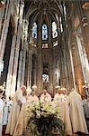 Mass in Saint-Eustache church, Paris, France, Europe