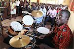 Katholische Messe in eine afrikanische Kirche, Lome, Togo, Westafrika, Afrika