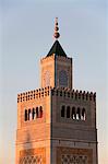 Grande mosquée (mosquée Ezzitouna) minaret, Tunis, Tunisie, l'Afrique du Nord, Afrique