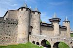 Le Comtal de château à l'intérieur de La Cite, Carcassonne, UNESCO World Heritage Site, Languedoc-Roussillon, France, Europe