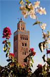 Minaret of the Koutoubia Mosque, Marrakesh, Morocco, North Africa, Africa