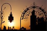 Minarett der Koutoubia-Moschee bei Sonnenuntergang, Marrakesch, Marokko, Nordafrika, Afrika