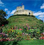 View of 11th century Norman castle, Chateau de Gisors, Gisors, Normandy, France, Europe