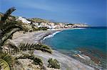 Beach view, Mirtos, Lasithi region, Crete, Greek Islands, Greece, Europe