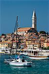 La vieille ville et l'église de Sainte-Euphémie, Rovinj, Istrie, Croatie, Adriatic, Europe