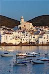 Harbour and town, Cadaques, Costa Brava, Catalonia, Spain, Mediterranean, Europe