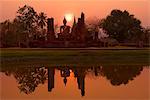 Wat Mahathat, parc historique de Sukhothai, Site du patrimoine mondial de l'UNESCO, Province de Sukhothai, Thaïlande, l'Asie du sud-est, Asie