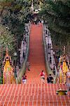 Doi Suthep étapes, Chiang Mai, en Province de Chiang Mai, Thaïlande, Asie du sud-est, Asie